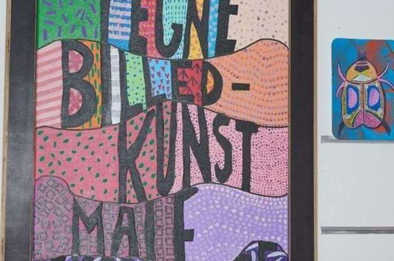 Skilt ved billedkunst